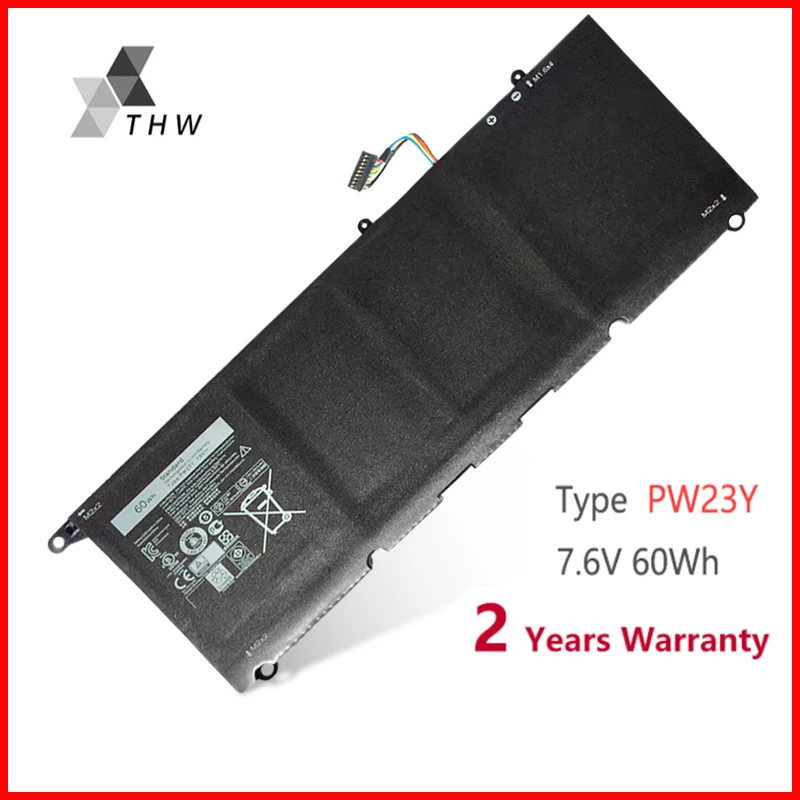 Аккумулятор THW RNP72 TP1GT PW23Y 7 6 в 60 Втч для ноутбука Dell XPS 13 9360 D1605G 0RNP72 0TP1GT с номером