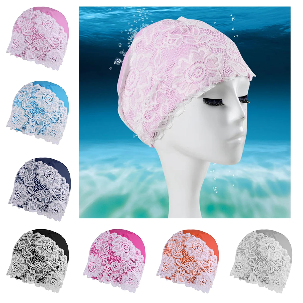 Женская одежда для плавания водостойкие шапочки купания с кружевным узором