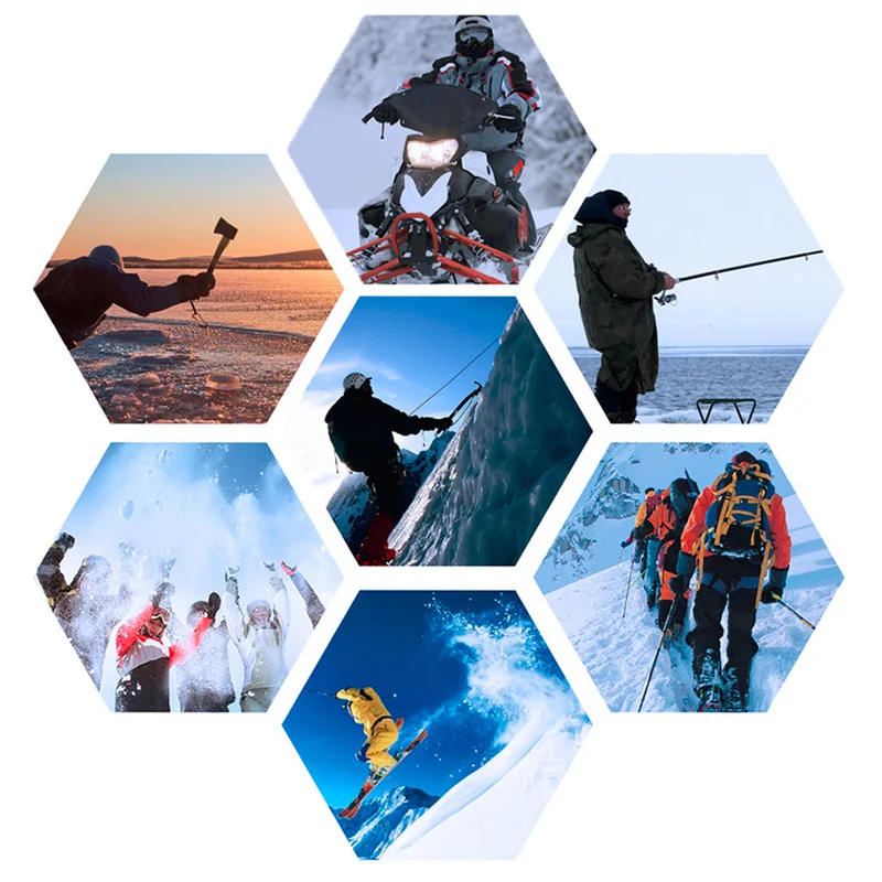 Зимние перчатки унисекс с подогревом и аккумулятором для катания на лыжах