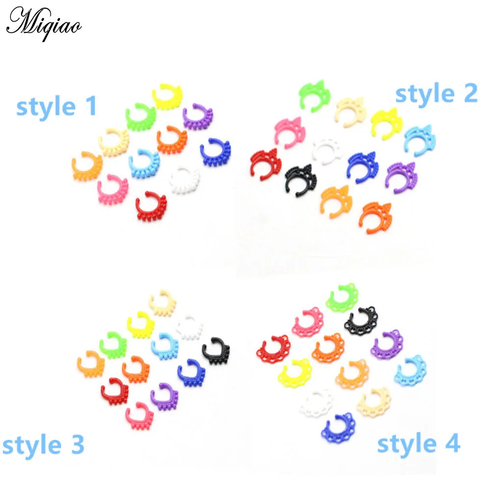 

Miqiao12pc Hot Sale Pierced Acrylic Nose Ring European and American Alternative Jewelry