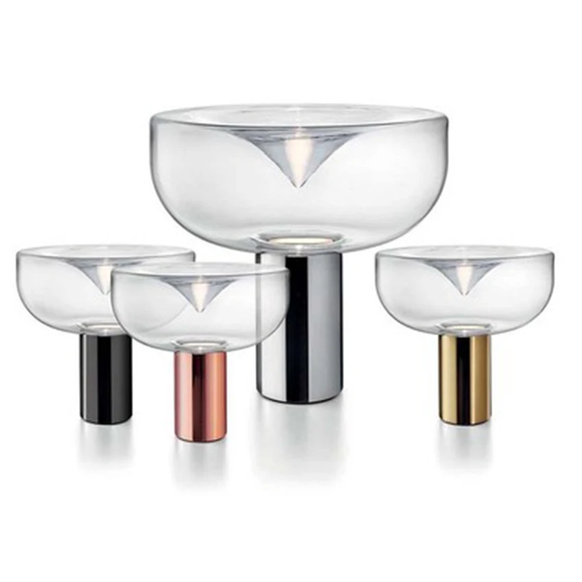 Скандинавский светодиодный стеклянный Настольный светильник с изображением