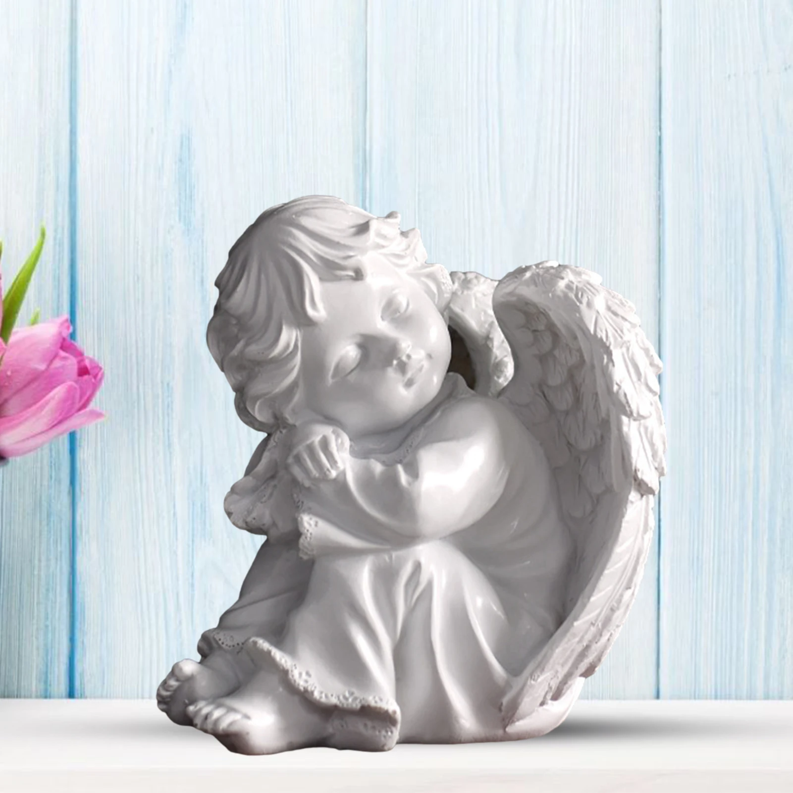 

Wings Angel Ornament Home Decor Resin Girl Figurines for Interior Home Decoration Accessories Statues and Sculptures Crafts