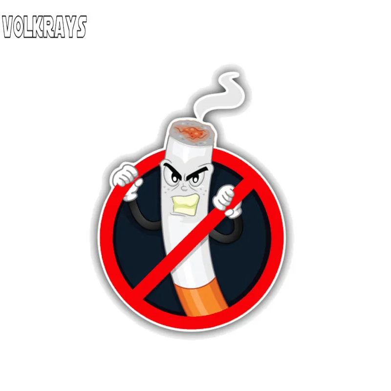 

Volkrays Warning Car Sticker Danger Funny No Smoking Accessories Reflective Waterproof Cover Scratches PVC Decal,9cm*6cm