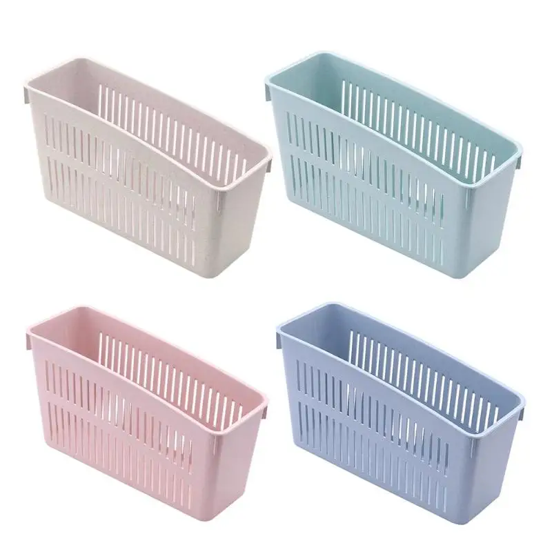 

4 Holes Kitchen Storage Basket Plastic Multi-functional Vegetables Fruit Racks with Cover Storage Basket Frige Kitchen Organizer