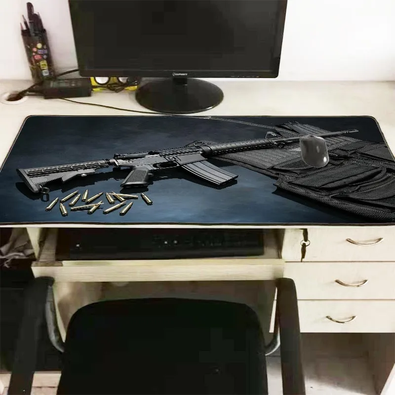 Большой Противоскользящий коврик для мыши Mairuige Gun из натурального каучука
