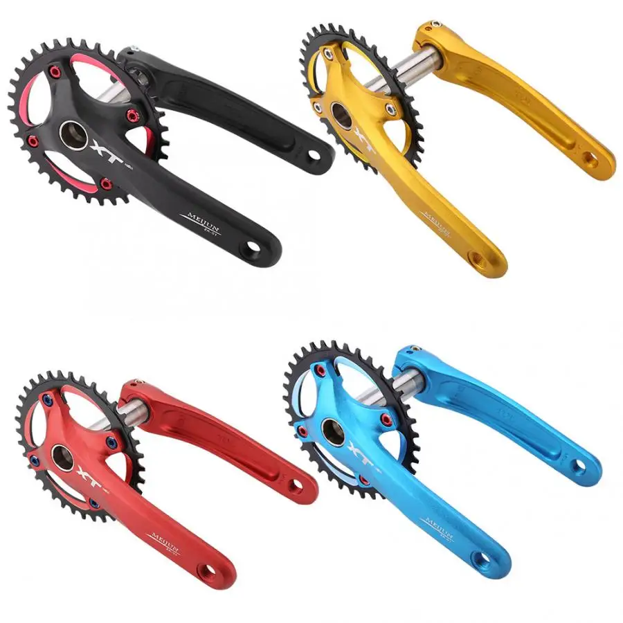 MEIJUN Bicycle BCD 104 Crankset 170mm for MTB Road Bike Crank Chainwheel Single Narrow Wide with Bottom Bracket BB Sprocket | Спорт и