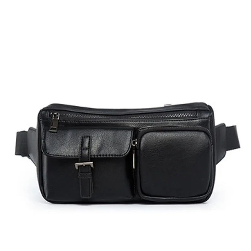 

Men Waist Bag Multi-pocket Chest Bags Male Outdoor Cycling Soft Crossbody Bag Motion Fanny Pack High Quality Leather Phone Pack