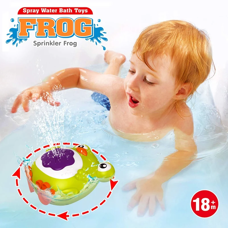 

Cute Frog Shape Baby Bath Toys for Toddlers Water Spray Bathtub Toys Shower Pool Bathroom Mini Fountain Sprinkler Gifts