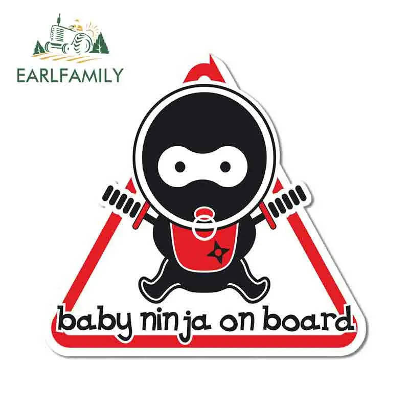 EARLFAMILY 13 см x детский ниндзя на борту виниловая наклейка автомобиль забавная шутка
