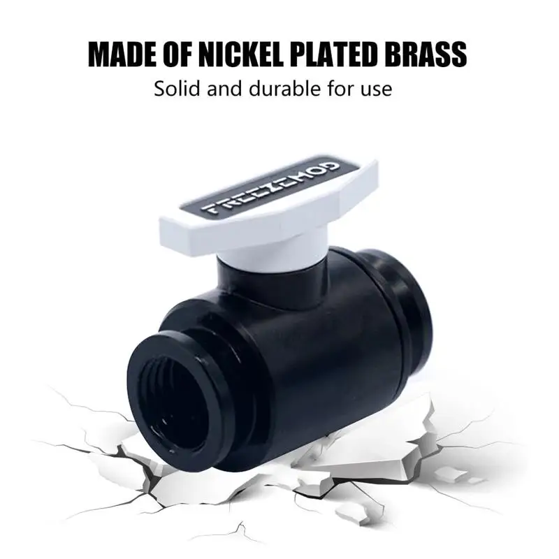 

Brand New FREEZEMOD Computer Pc Water Cooler Fitting Drain Valve Ball Valve Double Inner Teeth G1/4 Stop Valve