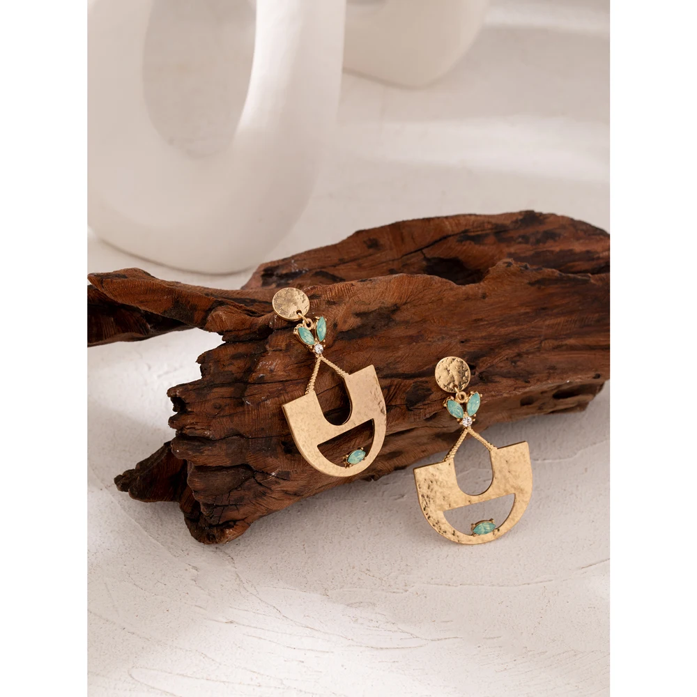 Модные металлические серьги-подвески Yhpup из цинкового сплава эффектные большие