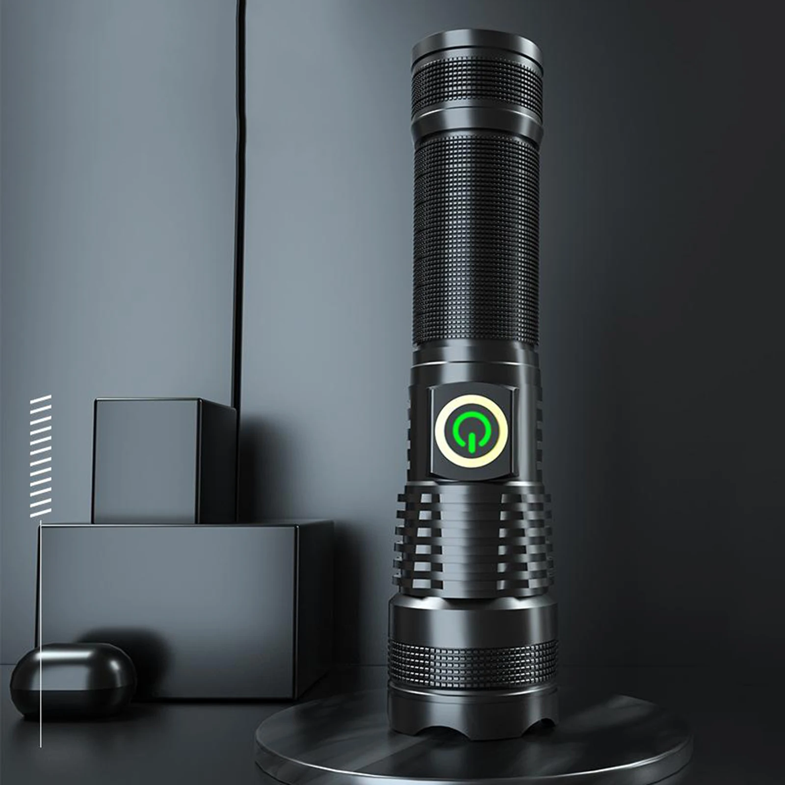 

Rechargeable LED Flashlight, Waterproof High Lumen Bright Flashlights, 5 Modes Camping Lamp for Camping, Hiking, Outdoor