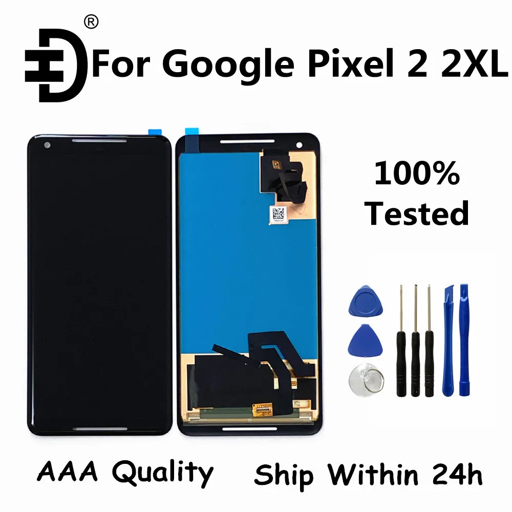 6.0" AMOLED LCD For Google Pixel 2 XL LCD Display Touch Digitizer Assembly Screen 5.0" For Google Pixel 2 LCD Screen Replacement
