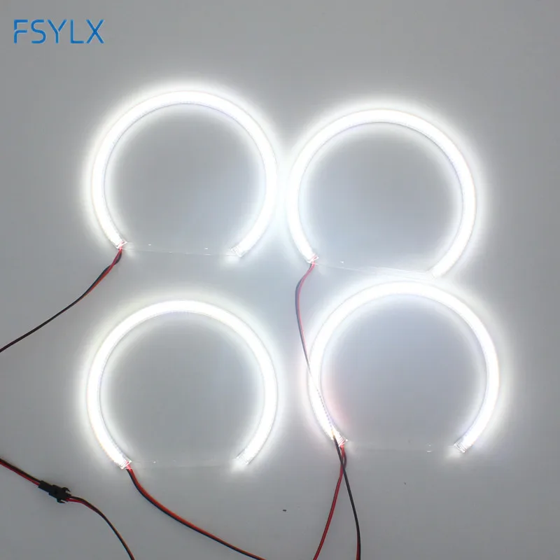 FSYLX1 набор (4*131 мм) ксеноновый белый 120SMD светодиодный ангельские глазки для BMW E36 E38