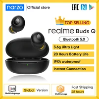 realme budsq earphones tws ture wireless bluetooth 5 0 open up auto connection 20h battery life charging box ultra light 3 6g