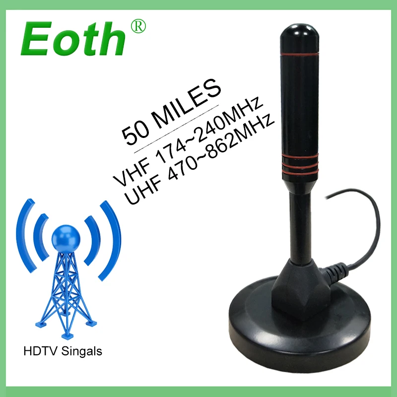 Цифровая ТВ антенна Fox HD для помещений телевизионная антена с DVB T T2 VHF UHF ISDB ATSC