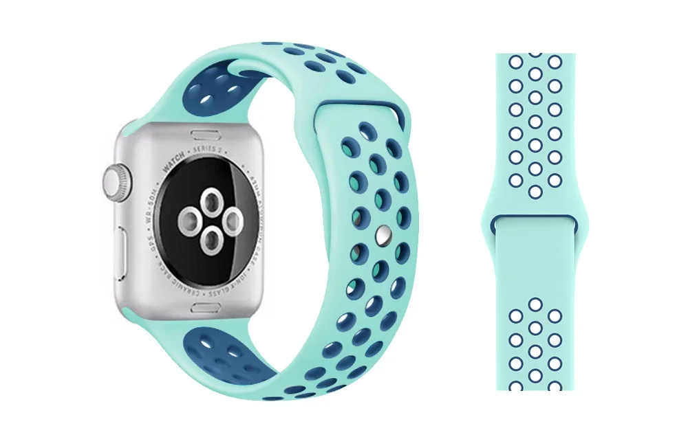 High quality 42mm 38mm 40mm 44mm strap for iphone watch band sports link Bracelet for Apple Watch band Silicone series 5 4 3 2 1