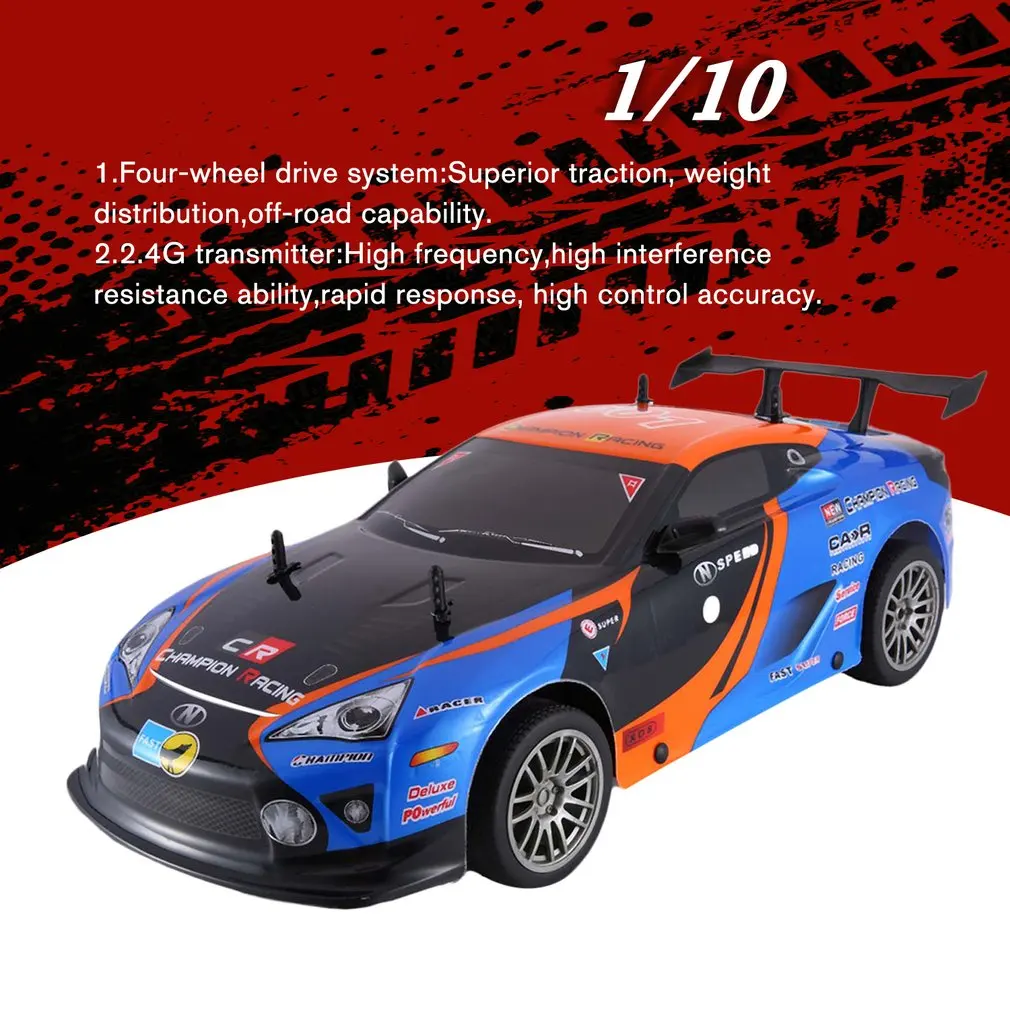 1/10 1400mAh 2 4G RC гоночный автомобиль Модель Игрушки 1:10 25 км/ч плоский спортивный Дрифт