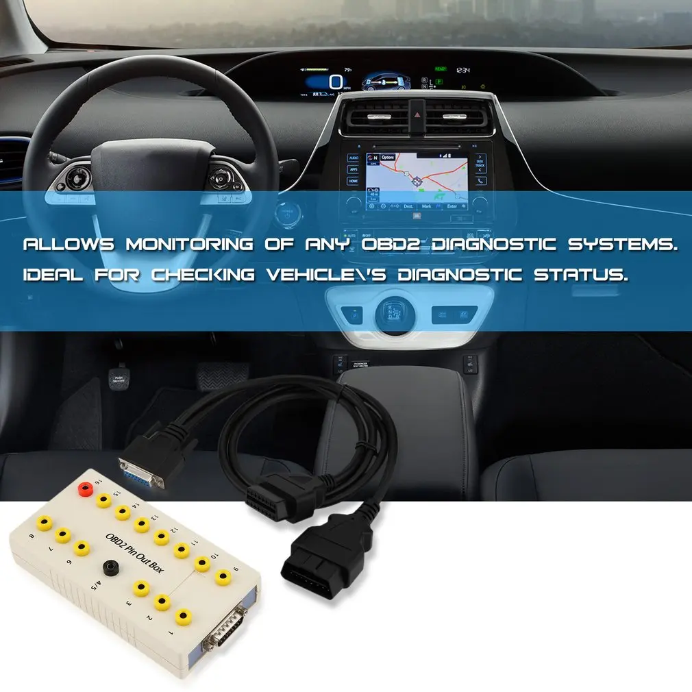 Высокое качество Профессиональный Obd2 Pin Out Box Breakout тест er диагностический obd2
