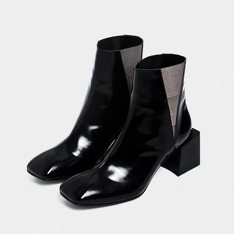 Botas mujer Новинка 2019 года Женские Ботильоны на каблуке красного цвета Ботинки martin