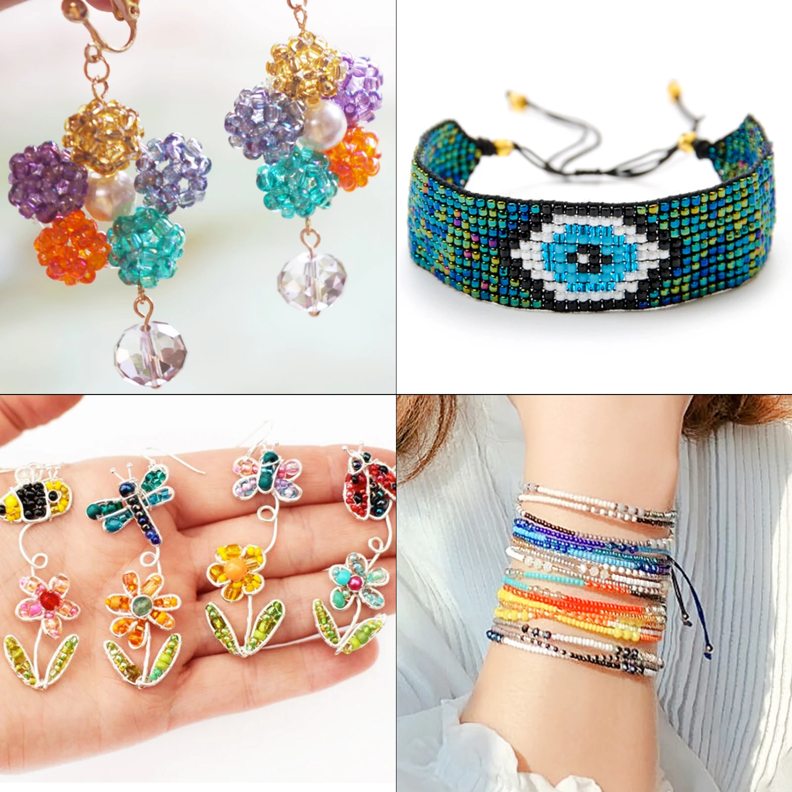 Стеклянные бусины Набор для изготовления браслетов ожерелий ювелирных изделий