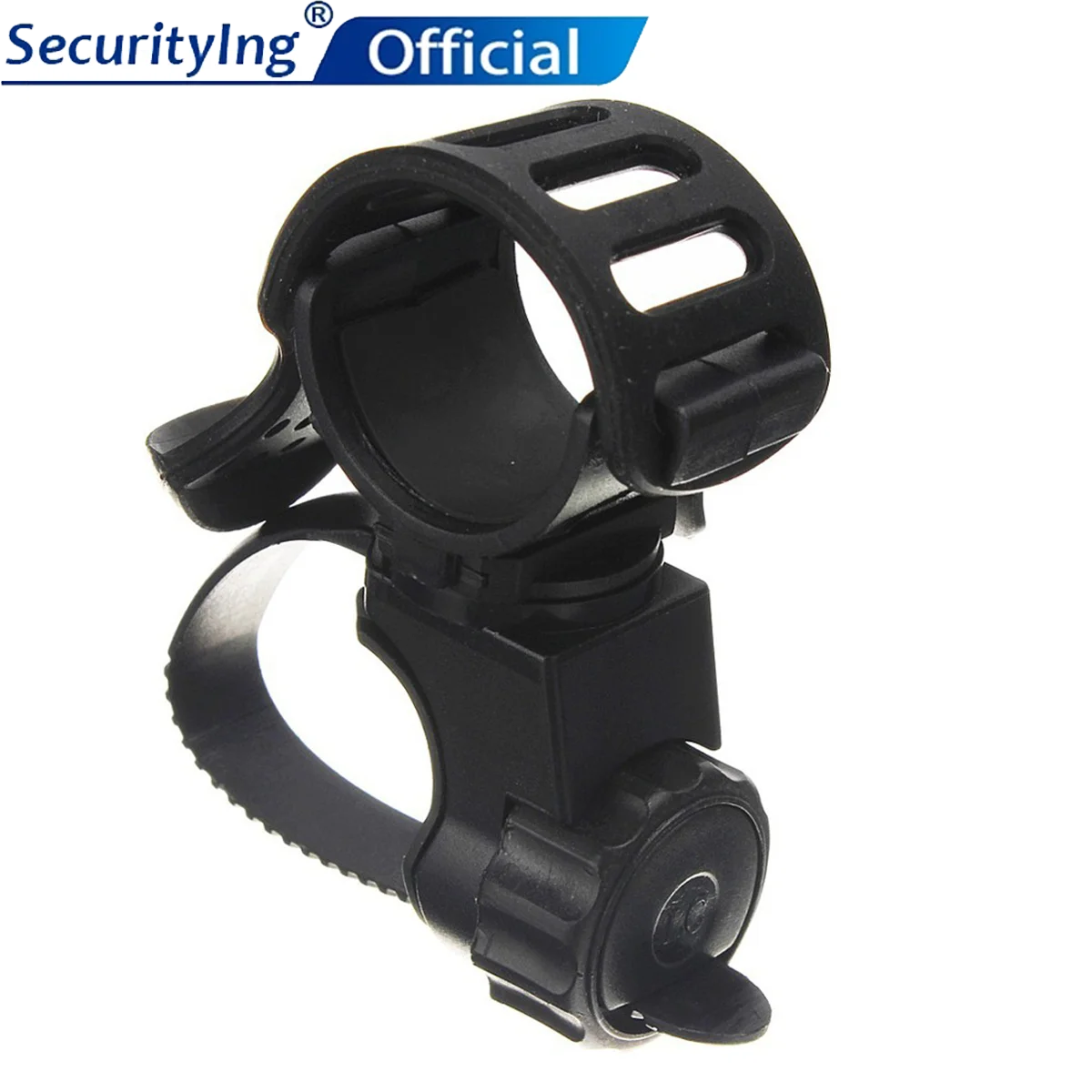 

SecurityIng Bicycle Mount 360 Degree Rotation Cycling Bike Flashlight Holder Swivel Cycle LED Head Front Head Lamp Clip Rubber