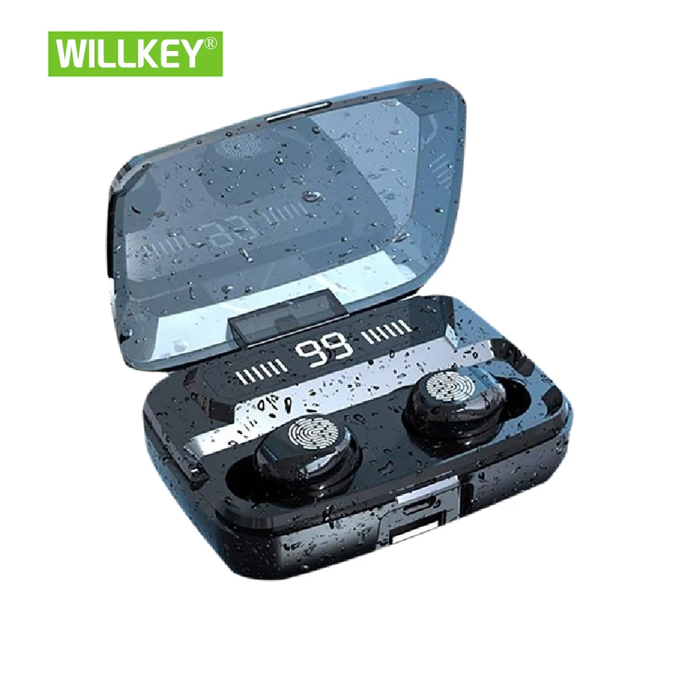 Беспроводные Bluetooth наушники Willkey со светодиодной подсветкой 3500 мАч|Наушники и