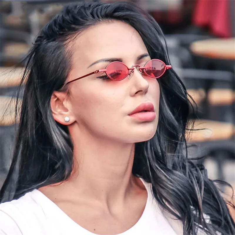 

Солнцезащитные очки женские, Овальные, винтажные, в металлической оправе