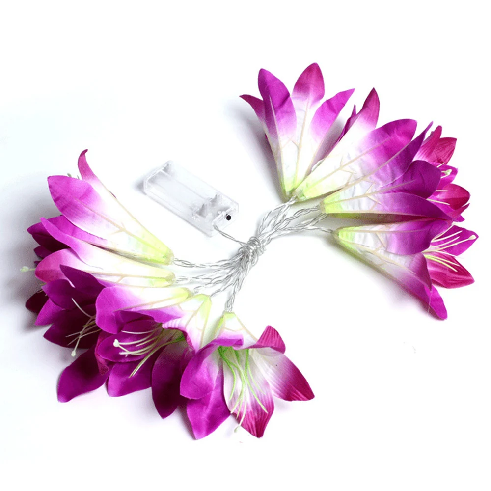 Искусственная лилия цветы сказочные гирлянды для свадебной вечеринки спальни