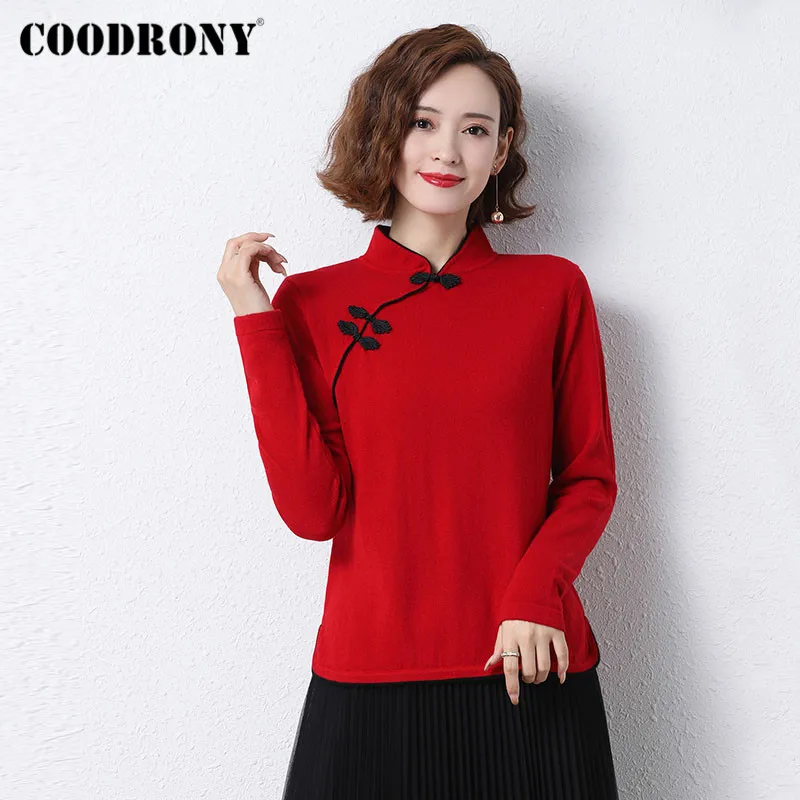 

Пуловер женский шерстяной в китайском стиле, на осень/зиму