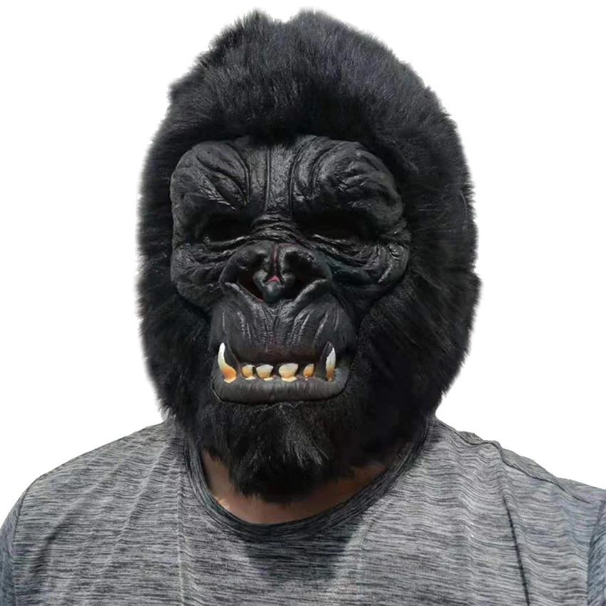 Маска Chimpanzee King Kong из латекса для мужчин Взрослый ужасный клоун косплей аниме