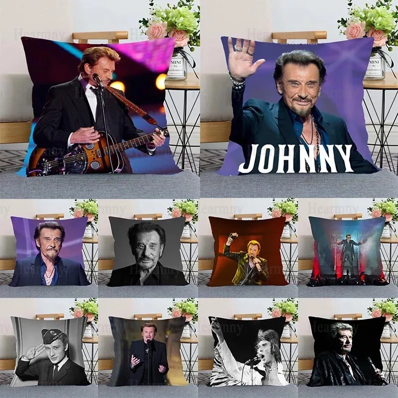 Наволочка HEARMNY с изображением Джонни Хелли для спальни квадратная на молнии