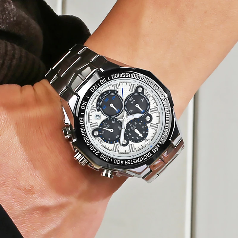 

2021 Men's Watch Luxury Top Brand WWOOR Sports Chronograph Wrist Watch Men Waterproof All-Steel Quartz Watches Relogio Masculino