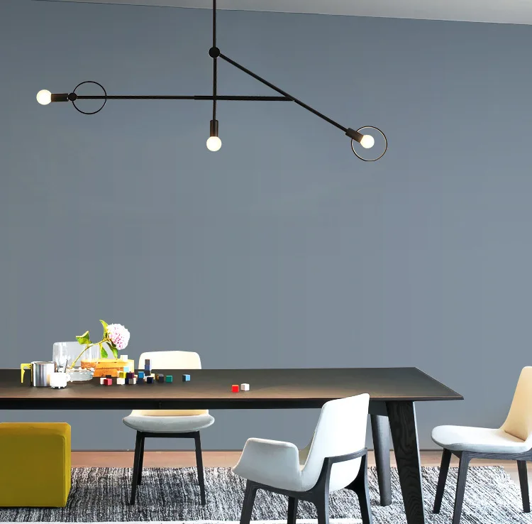Modern geometric art Pendant Lights Nordic line Hanging Lamp Loft Industrial Home Decor Kitchen Light Fixture Luminaire Lighting