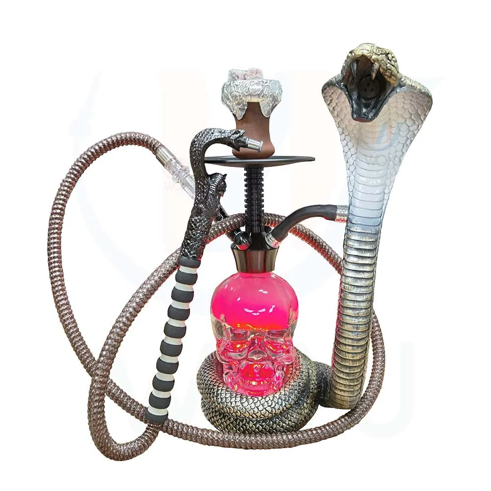 

Chicha Cross-Border Supply Arab Hookah Full Bar Lighted Hookah Snake Pipe Can Be Used by Many People Hookah New Shisha