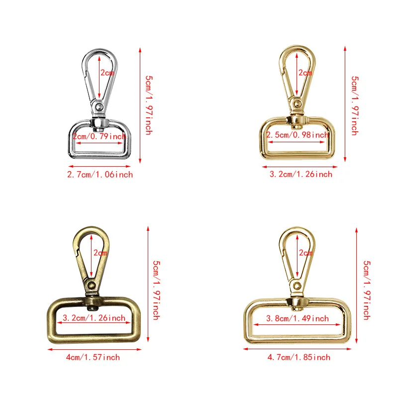 4 шт./компл. 20-38 мм багажные ремни металлические пряжки вешалка для ошейника