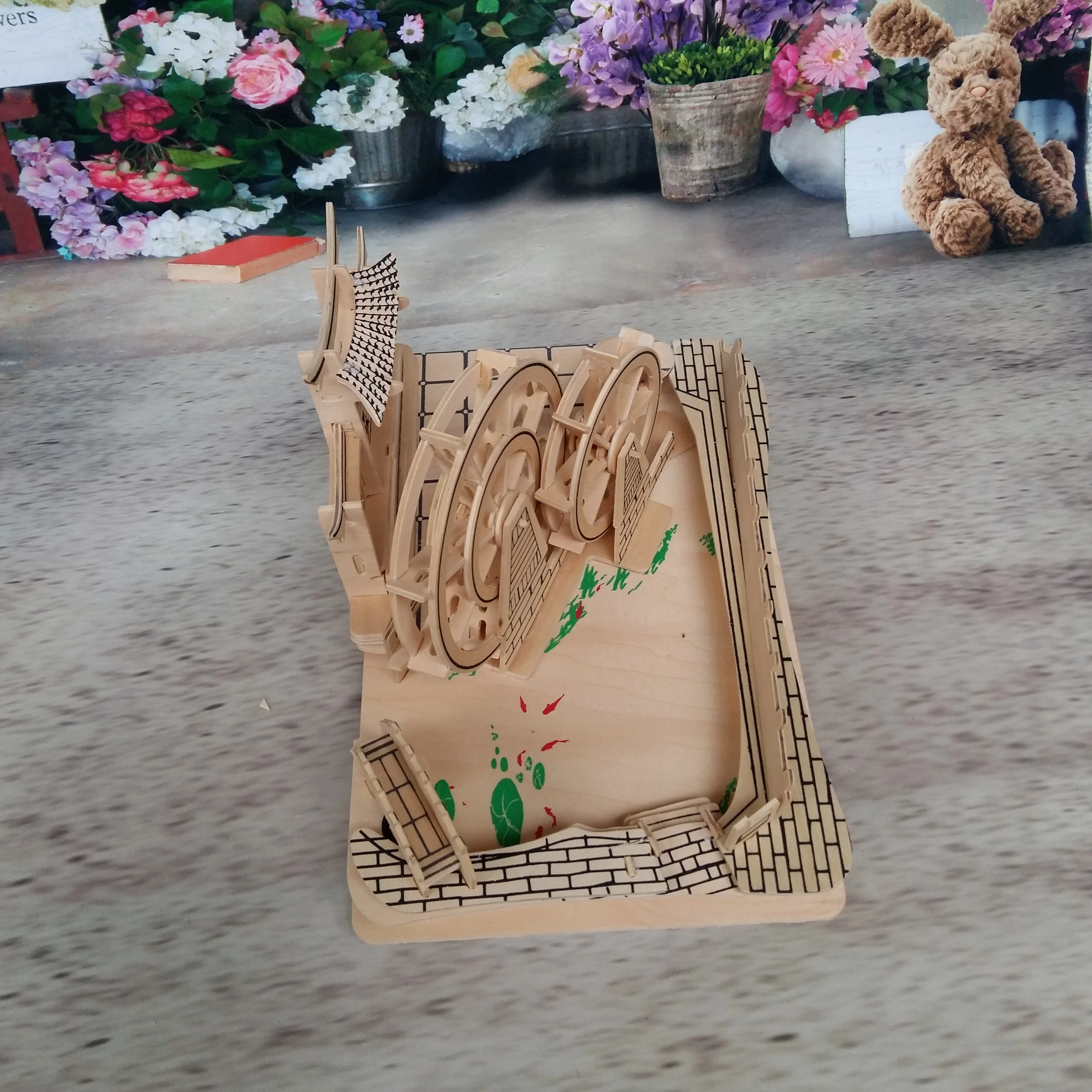 Деревянная модель 3D ручная сборка деревянная игра древнее китайское водное