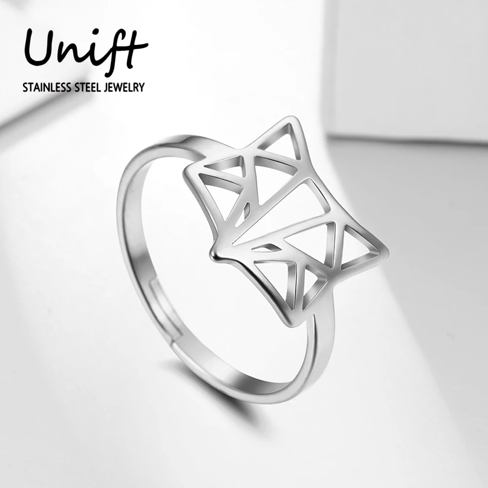 Оригинальные кольца Unift с животными лисы для женщин искусственная Мода из
