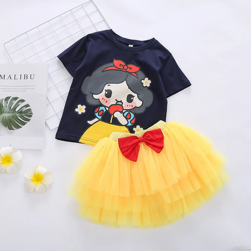 Детские милые комплекты 2021 летняя хлопковая футболка с коротким рукавом для