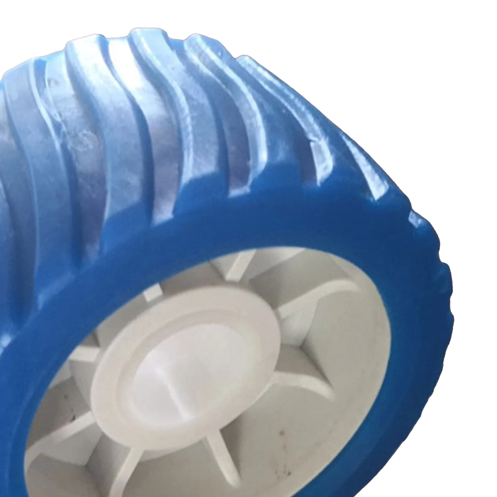 

Boats Trailer Ribbed Wobble Roller Blue 110*75*19mm Cut & Fade Resistance