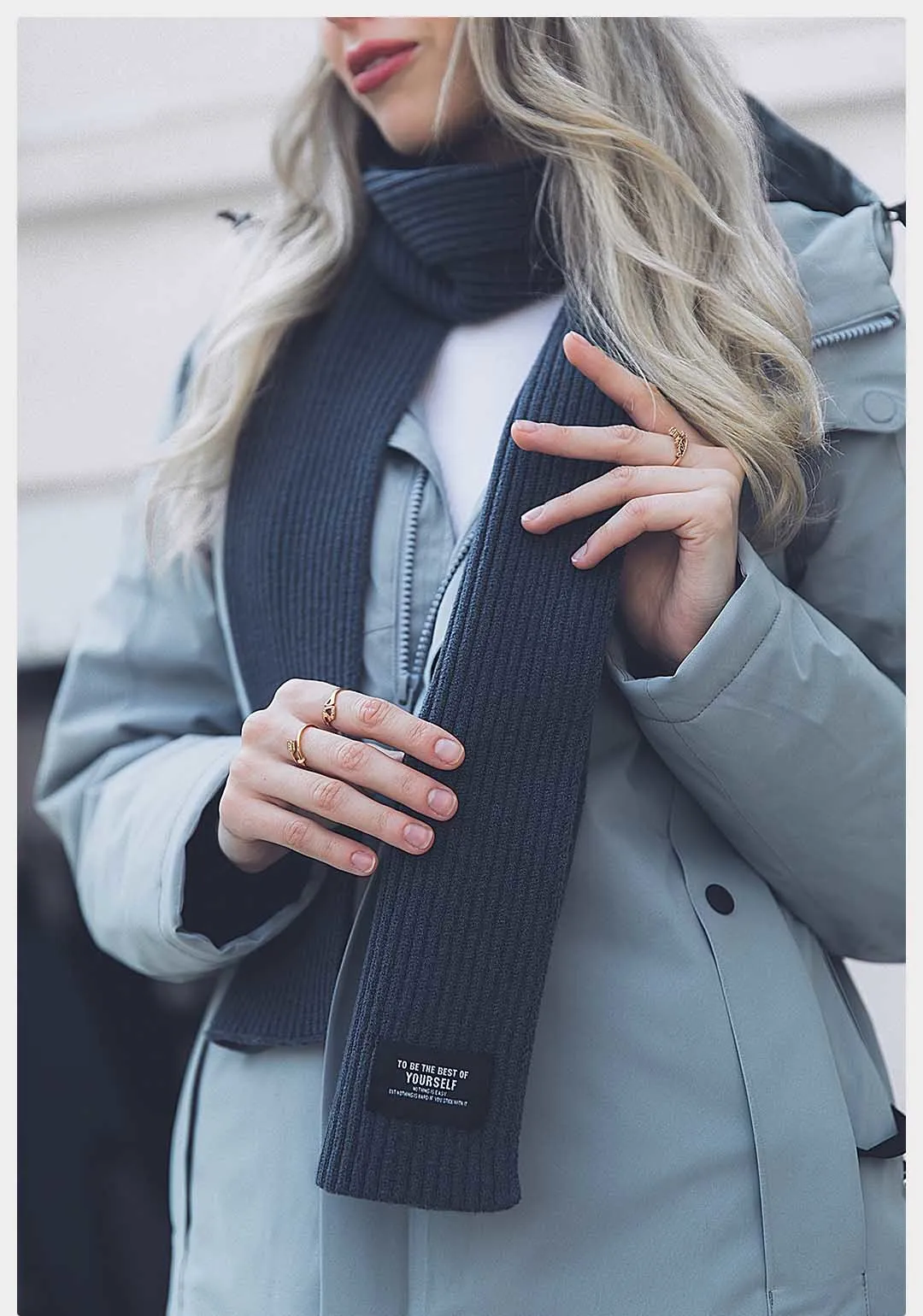 Xiaomi Fashion Warm Cashmere Knitting Scarf Stylish Warm Comfortable Anti Pilling Core Yarn Material Elastic Crisp Xiomi Scarf