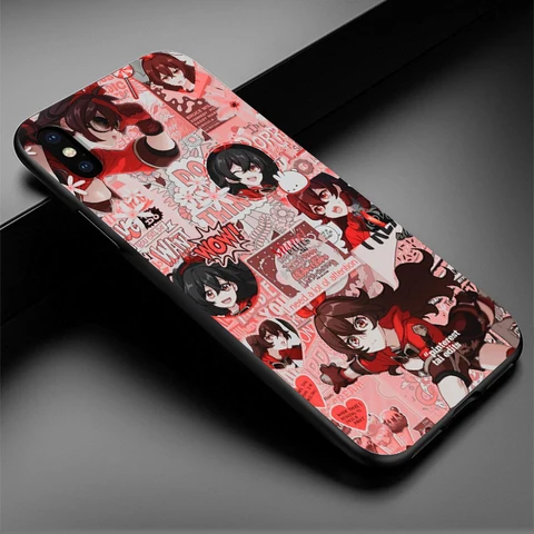 Genshin Amber Anime Black TPU Silicone Soft Phone Case For iPhone 11 12 13 Pro Mini X XR XS MAX 5 5S 6 6S 7 8 Plus SE 2020 Cover