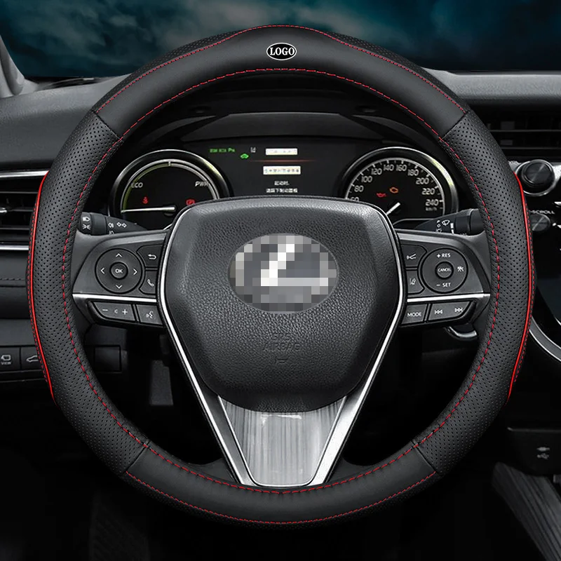 

No Smell Thin Car Genuine Leather Steering Wheel Covers for Lexus IS IS250 IS250C IS300 IS350 IS300C IS350C F SPORT