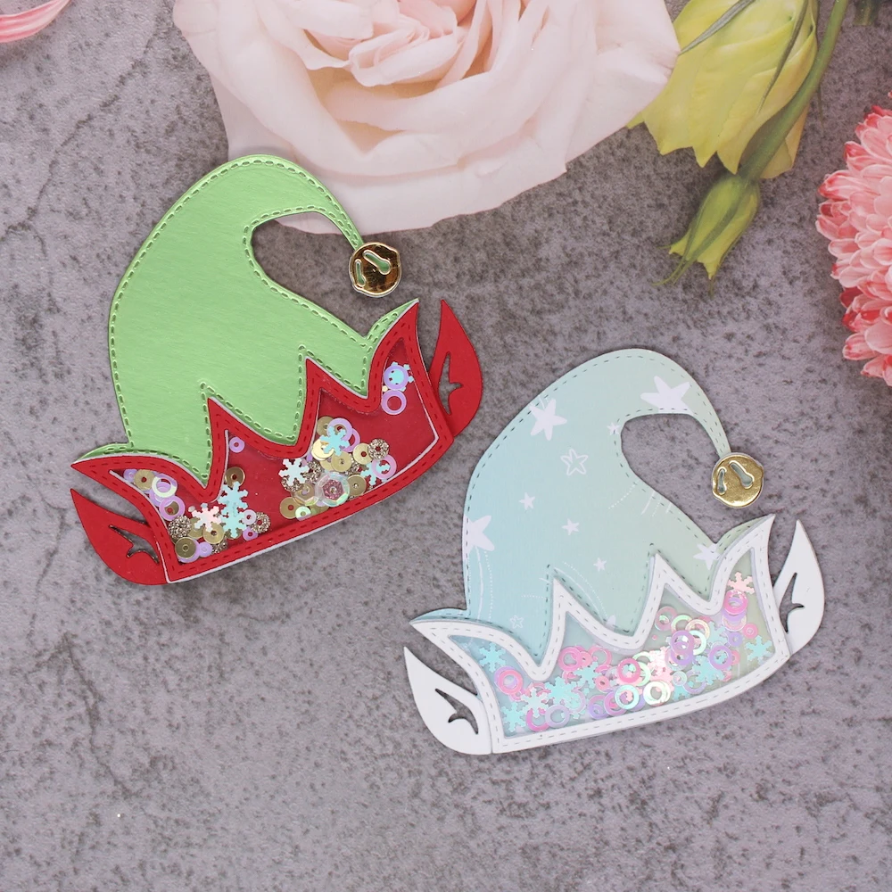 

YPP craft Рождественский Эльф шляпа шейкер металлические штампы трафареты для «сделай сам» Скрапбукинг декоративное тиснение «сделай сам» бум...