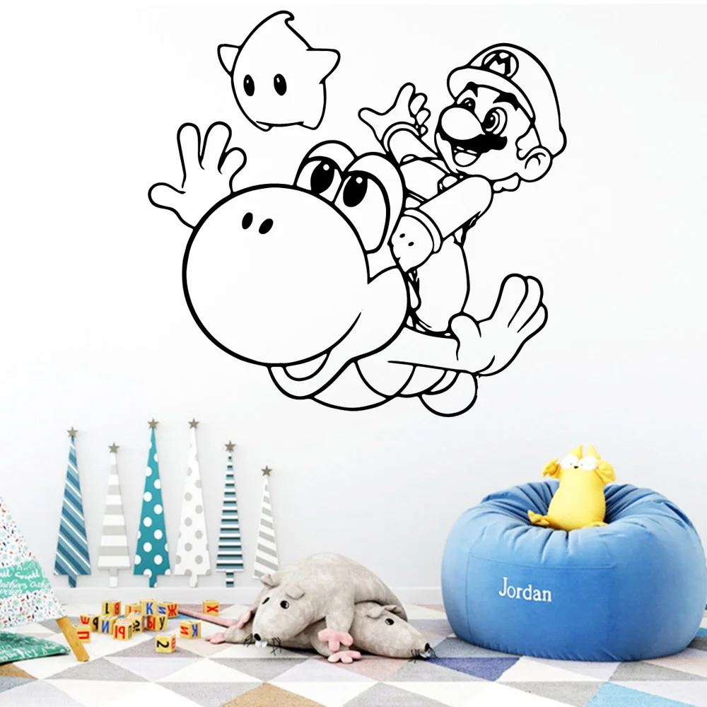 

Super Mario Wall Stickers Gamer Wallpaper Vinyl Removable Room Decoration For Kids Room Decoration Decal Creative Stickers