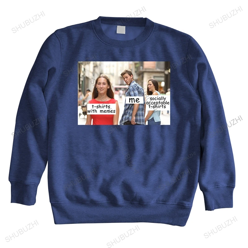 

Новое поступление, мужские свитшоты, Осенние рассеянные худи в стиле бойфренда с мемом для женщин, унисекс, повседневные мужские хлопковые ...