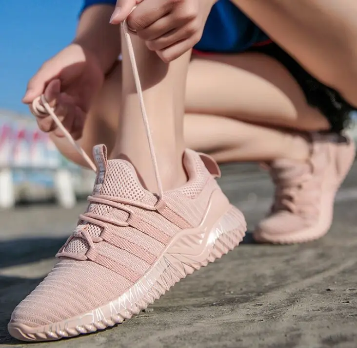 Женские сетчатые дышащие кроссовки Повседневная Уличная спортивная обувь на