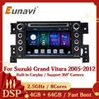 Eunavi 4G + 64G Android 10 автомобильный Радио мультимедийный плеер для Suzuki Grand Vitara 2005-2012 головное устройство стерео аудио GPS Navi 2 Din