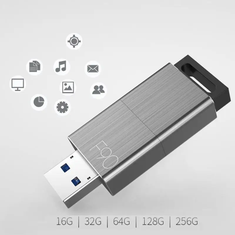 EAGET F90 Портативный бизнес металлический USB 3 0 U диск флэш накопитель 16 ГБ 32 64 Гб 128
