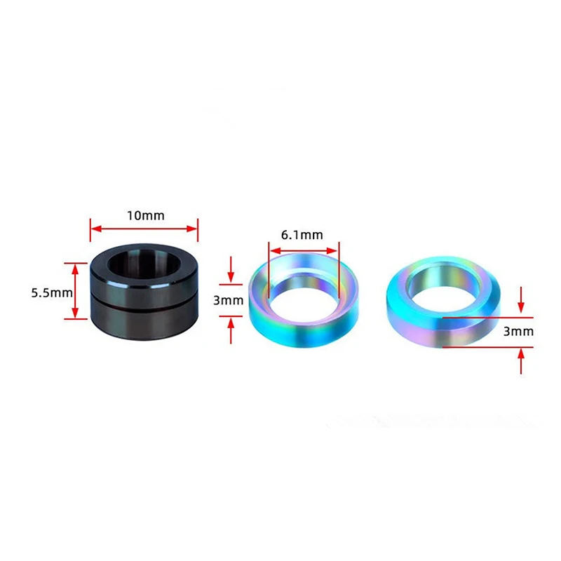 

4Pcs/set Mountain BMX Bike Bicycle Titanium Concave And Convex Washer Spacer For Disc Group Mounting Bolts Brake Caliper